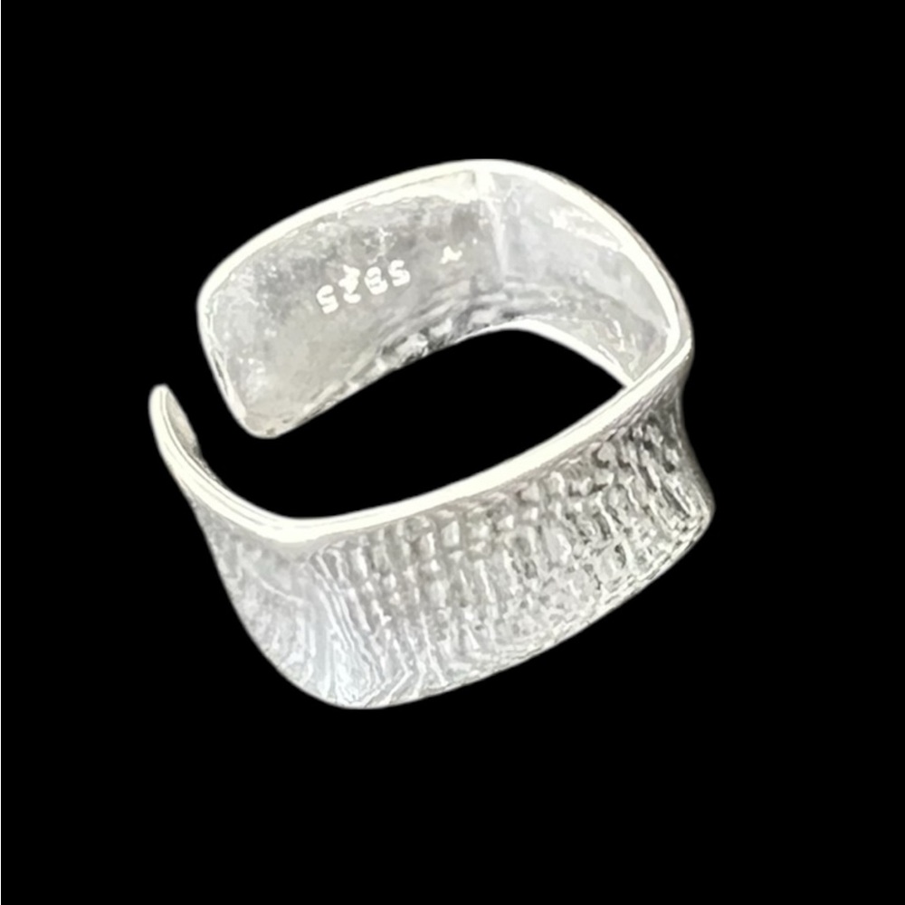 Solid Sterling Silver Thumb Ring, Adjustable Size… - image 4